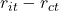 r_{it} - r_{ct}