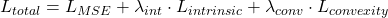 L_{total} = L_{MSE} + \lambda_{int} \cdot L_{intrinsic} + \lambda_{conv} \cdot L_{convexity}